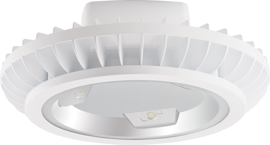 RAB BAYLED104W BAYLED LED Round High Bay – 104W – 5000K – 14942 Lumens – 120-277V – Hook & Cord Mount – White Finish