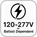 120-277 or Ballast Dependent