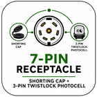 7-Pin Receptacle with Shorting Cap + 3-Pin Twistlock Photocell
