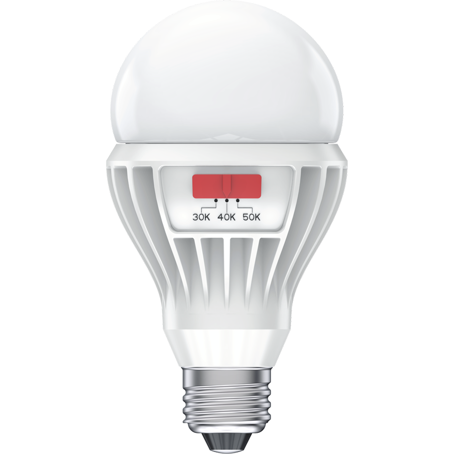 RAB A21-17-E26-9CCT-DIM-UNV A21 LED Light Bulb – 17W – 125W Equivalent – Selectable 3000K/4000K/5000K – 2026-2173 Lumens – 120-277V – CRI 90 – Dimmable – Medium E26 Base