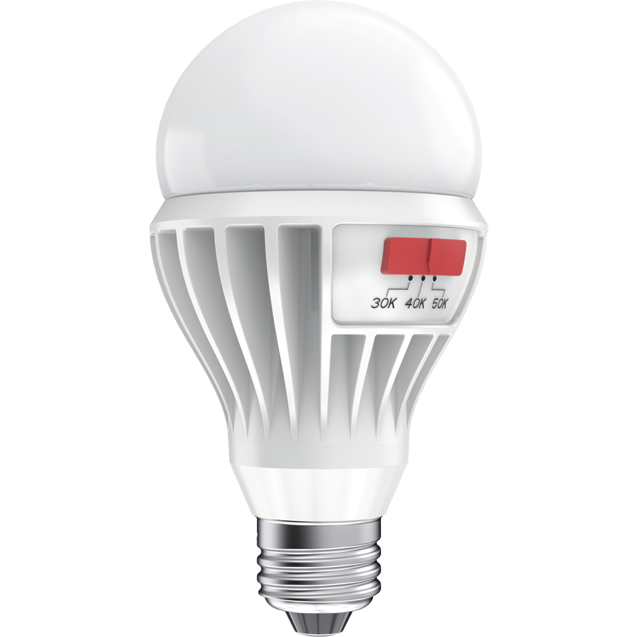 RAB A21-17-E26-9CCT-DIM-UNV A21 LED Light Bulb – 17W – 125W Equivalent – Selectable 3000K/4000K/5000K – 2026-2173 Lumens – 120-277V – CRI 90 – Dimmable – Medium E26 Base