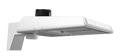 RAB A22-100W/MVS A22 III LED Area Light with Microwave Motion Sensor - 9204-14815 Lumens - 60W–100W Selectable Wattage - 120-277V - Pole Mount - White
