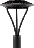 RAB ALED5T52 ALED LED Post Top Area Light – 52W – 5000K – Type V Distribution – 6567 Lumens – 120-277V – Clear Lens – Bronze Finish