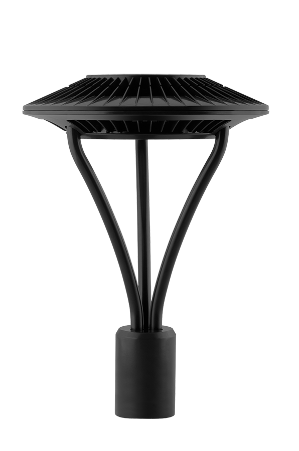 RAB ALED5T26K ALED LED Post Top Area Light – 26W – 5000K – Type V Distribution – 3431 Lumens – 120-277V – Clear Lens – Black Finish