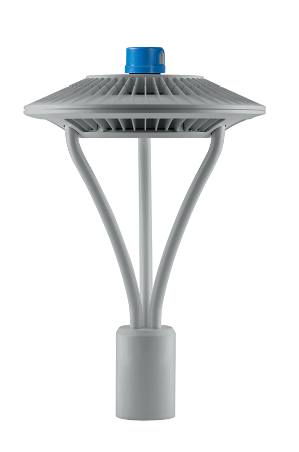 RAB ALED5T78RG/PCT ALED LED Post Top Area Light – 78W – 5000K – Type V Distribution – 9530 Lumens – 120-277V – Clear Lens – Photocell – Gray Finish
