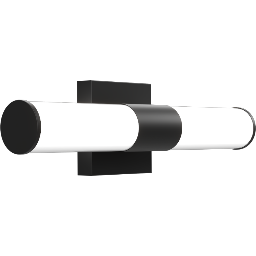 RAB ALR-18RB Round Vanity Light – 18" – Selectable 2700K/3000K/3500K/4000K/5000K – 1300 Lumens – 120V – Dimmable – Black Finish