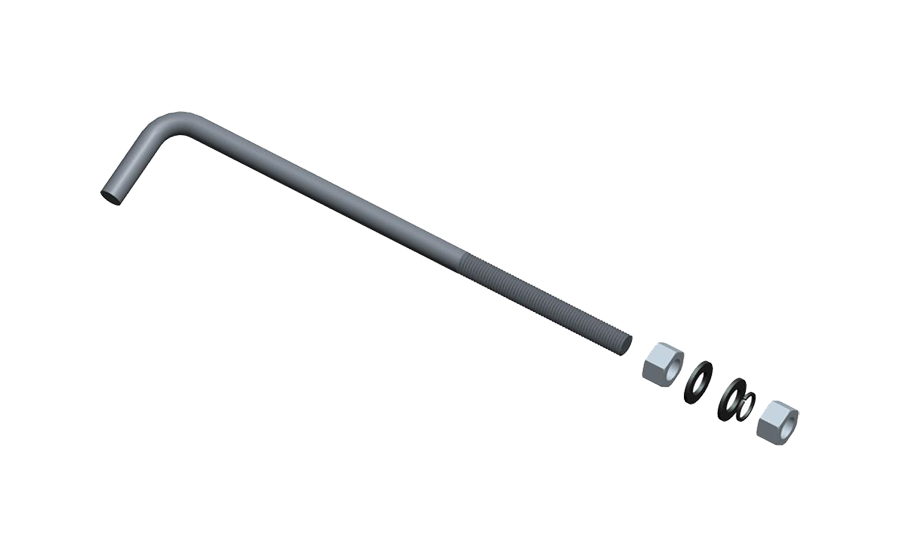 RAB BOLT4/7 Anchor Bolt Kit – 3/4 In x 30 In – For 4 In 7 Gauge Round & Square Poles