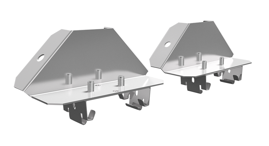 RAB ANGSEAL8 SEAL Series Angled Mounting Bracket Kit for 8ft Linear Washdown Lights - 2 Piece Set