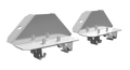 RAB ANGSEAL8 SEAL Series Angled Mounting Bracket Kit for 8ft Linear Washdown Lights - 2 Piece Set