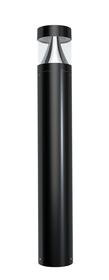 RAB B17B B17 Field-Adjustable LED Bollard – 14W/19W/24W Selectable – 3000K/4000K/5000K Selectable – 1959-3409 Lumens – 120-277V – Round Flat Top – Black Finish