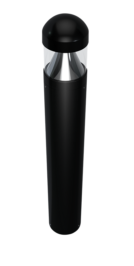 RAB B17DB B17 Field-Adjustable LED Bollard – 14W/19W/24W Selectable – 3000K/4000K/5000K Selectable – 1959-3409 Lumens – 120-277V – Round Dome Top – Black Finish