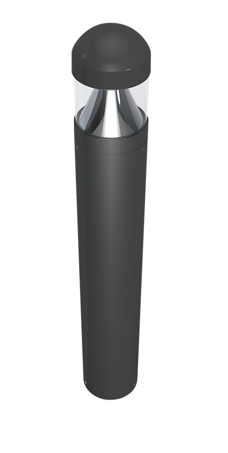 RAB B17D B17 Field-Adjustable LED Bollard – 14W/19W/24W Selectable – 3000K/4000K/5000K Selectable – 1959-3409 Lumens – 120-277V – Round Dome Top – Bronze Finish