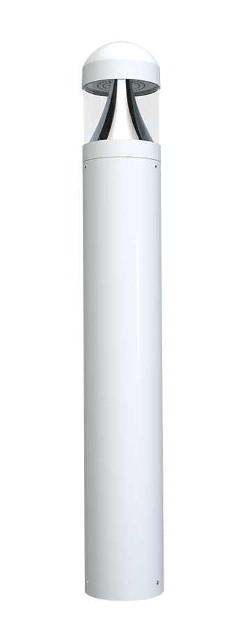 RAB B17DW B17 Field-Adjustable LED Bollard – 14W/19W/24W Selectable – 3000K/4000K/5000K Selectable – 1959-3409 Lumens – 120-277V – Round Dome Top – White Finish