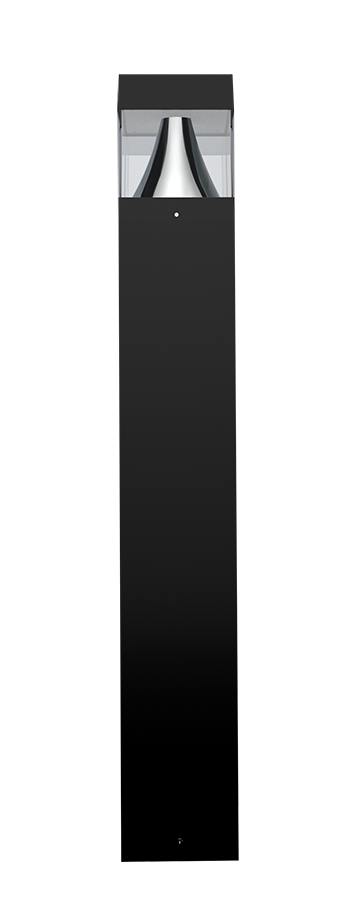 RAB B17SB B17 Field-Adjustable LED Bollard – 14W/19W/24W Selectable – 3000K/4000K/5000K Selectable – 1725-3120 Lumens – 120-277V – Square Top – Black Finish