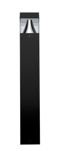 RAB B17SB B17 Field-Adjustable LED Bollard – 14W/19W/24W Selectable – 3000K/4000K/5000K Selectable – 1725-3120 Lumens – 120-277V – Square Top – Black Finish