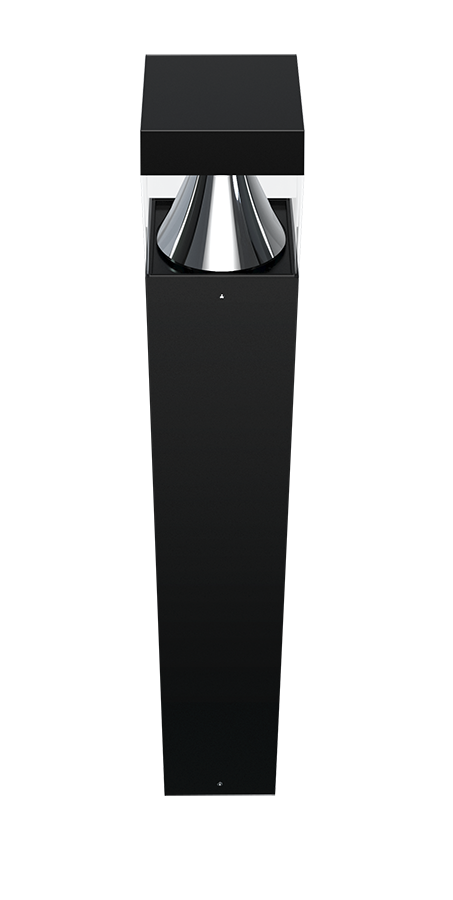 RAB B17SB B17 Field-Adjustable LED Bollard – 14W/19W/24W Selectable – 3000K/4000K/5000K Selectable – 1725-3120 Lumens – 120-277V – Square Top – Black Finish