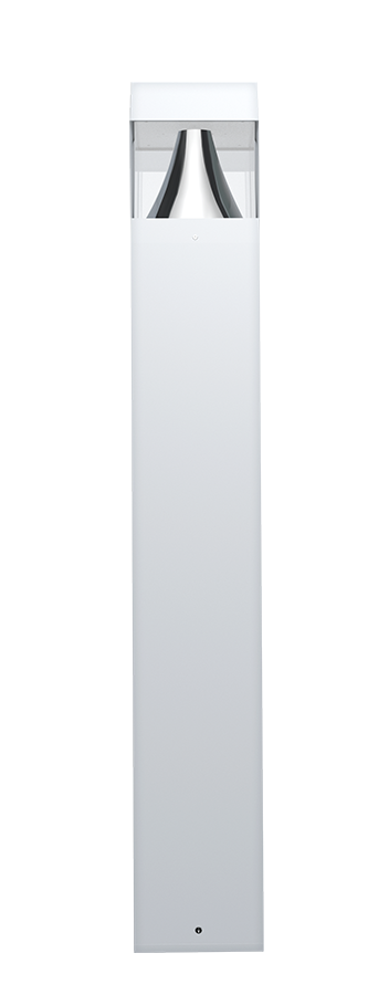 RAB B17SW B17 Field-Adjustable LED Bollard – 14W/19W/24W Selectable – 3000K/4000K/5000K Selectable – 1725-3120 Lumens – 120-277V – Square Top – White Finish