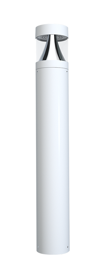 RAB B17W B17 Field-Adjustable LED Bollard – 14W/19W/24W Selectable – 3000K/4000K/5000K Selectable – 1959-3409 Lumens – 120-277V – Round Flat Top – White Finish