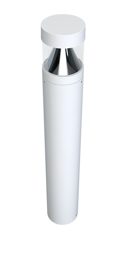 RAB B17W B17 Field-Adjustable LED Bollard – 14W/19W/24W Selectable – 3000K/4000K/5000K Selectable – 1959-3409 Lumens – 120-277V – Round Flat Top – White Finish