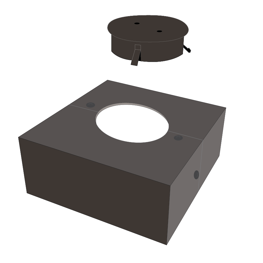 RAB BCK-R5 5 In Round Pole Base Cover & Cap Kit