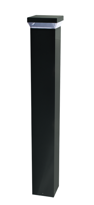 RAB BLED12N-180 Square LED Bollard – 12W – 4000K – 1408 Lumens – 120-277V – 42" Height – 180° Distribution – Bronze Finish