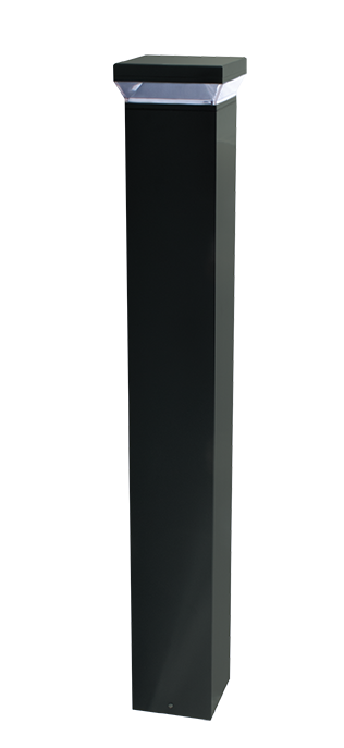 RAB BLED24/EC Square LED Bollard – 24W – 5000K – 2724 Lumens – 120-277V – 42" Height – Cold Weather Emergency Battery Backup – Bronze Finish
