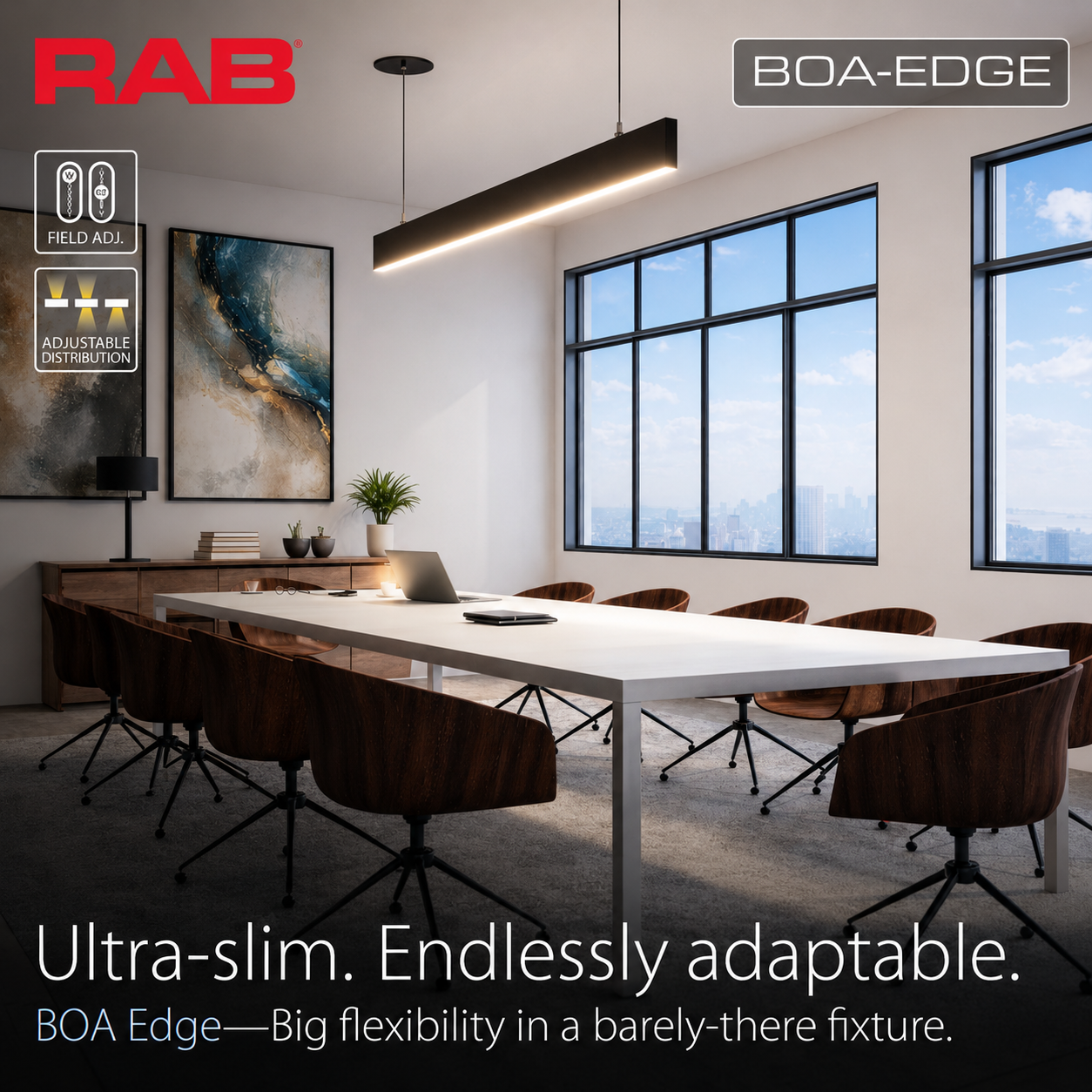 RAB BOAE-MVS/B BOA EDGE Microwave Motion Sensor Module – Black Finish