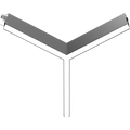 RAB BOAE-Y/S BOA EDGE Y Connector Module for Downlight Configurations – Silver Finish