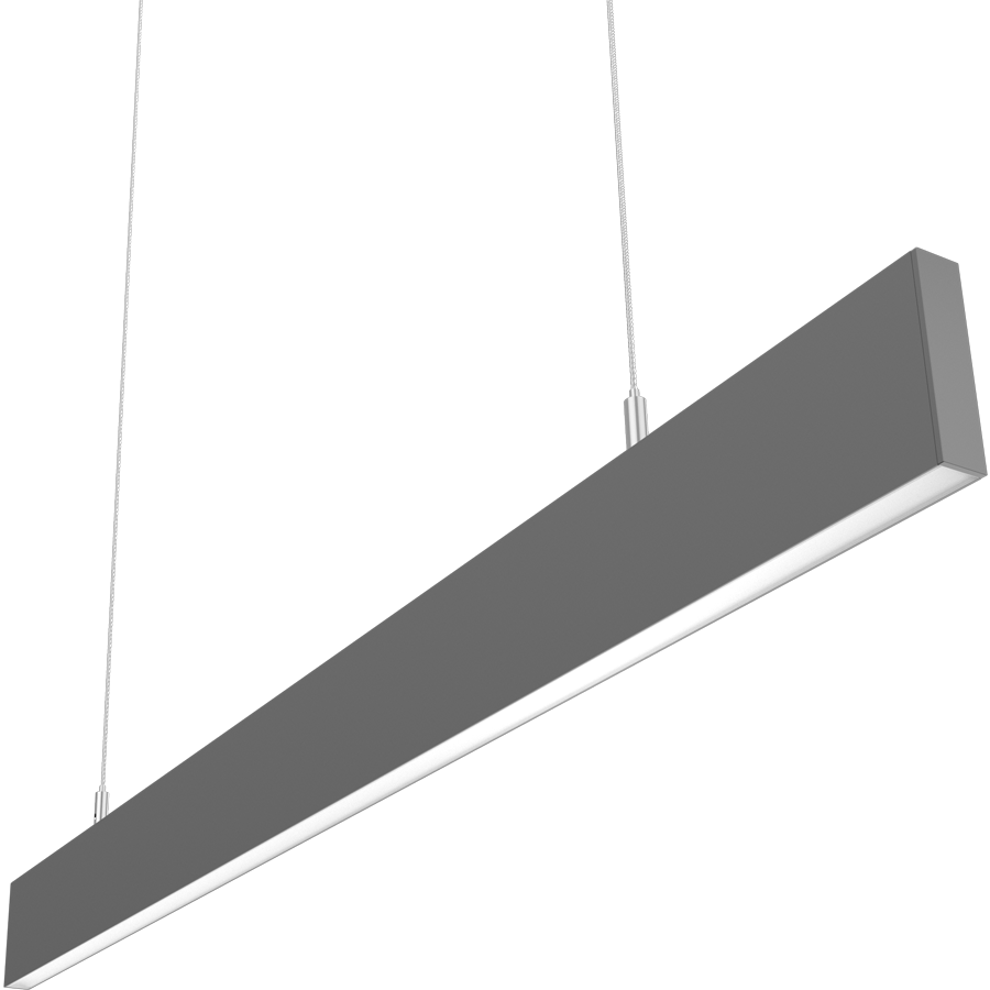 RAB BOAE3PUS BOA EDGE Field-Adjustable 3ft Up/Down LED Pendant Linear Light – Up to 30W – 3000K/3500K/4000K Selectable – 3916-4214 Lumens – 120-277V – Flat Lens – Silver Finish