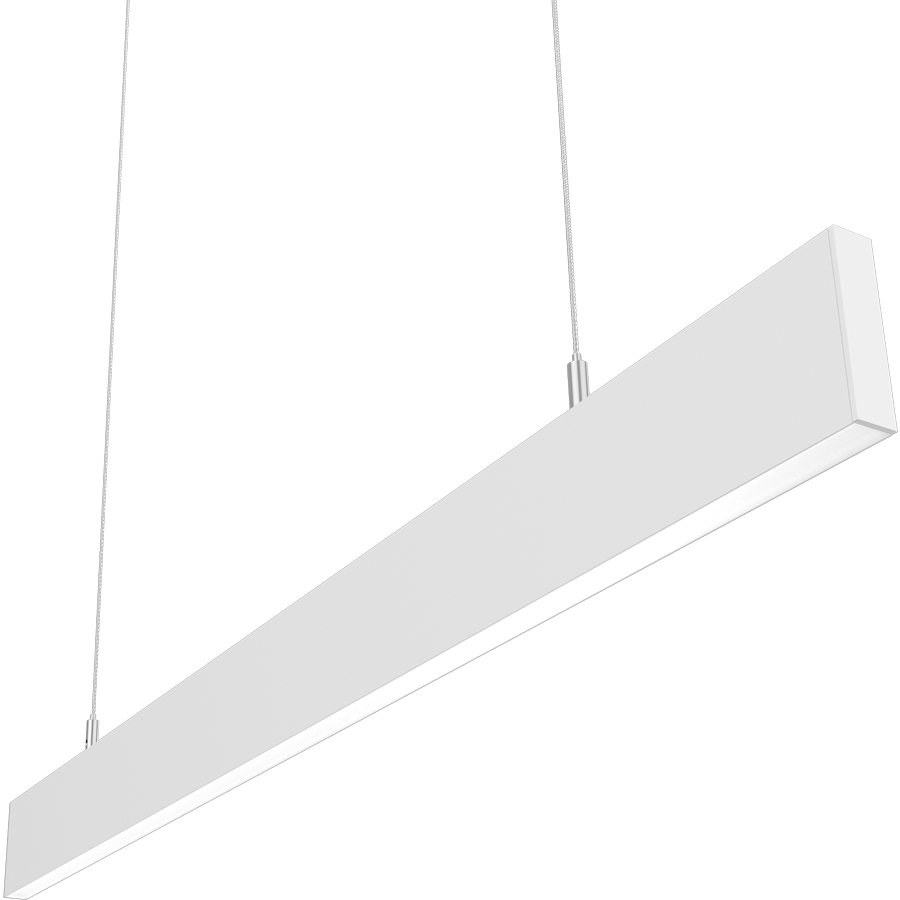 RAB BOAE3PUW BOA EDGE Field-Adjustable 3ft Up/Down LED Pendant Linear Light – Up to 30W – 3000K/3500K/4000K Selectable – 3916-4214 Lumens – 120-277V – Flat Lens – White Finish