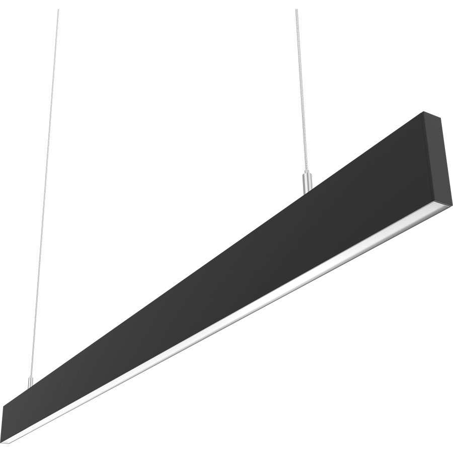 RAB BOAE4PUB BOA EDGE Field-Adjustable 4ft Up/Down LED Pendant Linear Light – Up to 40W – 3000K/3500K/4000K Selectable – 5139-5661 Lumens – 120-277V – Flat Lens – Black Finish