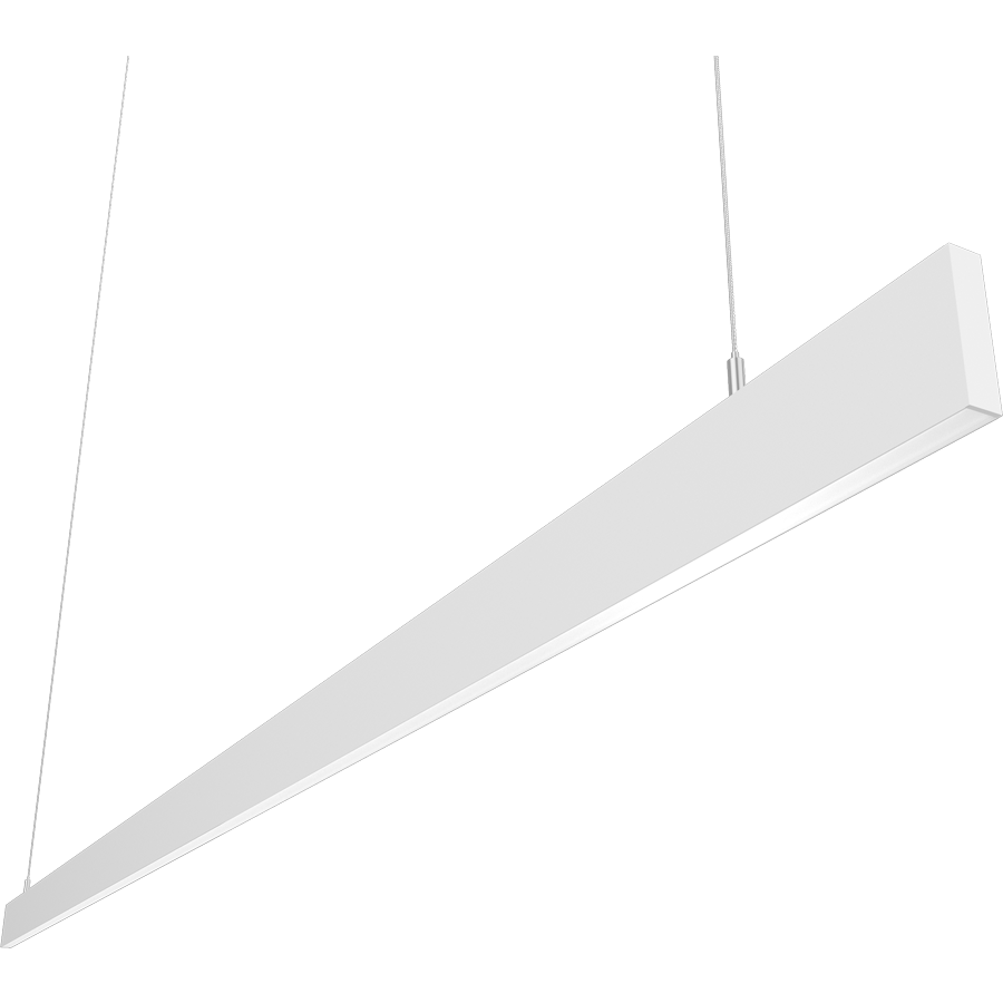 RAB BOAE8PUW BOA EDGE Field-Adjustable 8ft Up/Down LED Pendant Linear Light – Up to 80W – 3000K/3500K/4000K Selectable – 9560-10273 Lumens – 120-277V – Flat Lens – White Finish