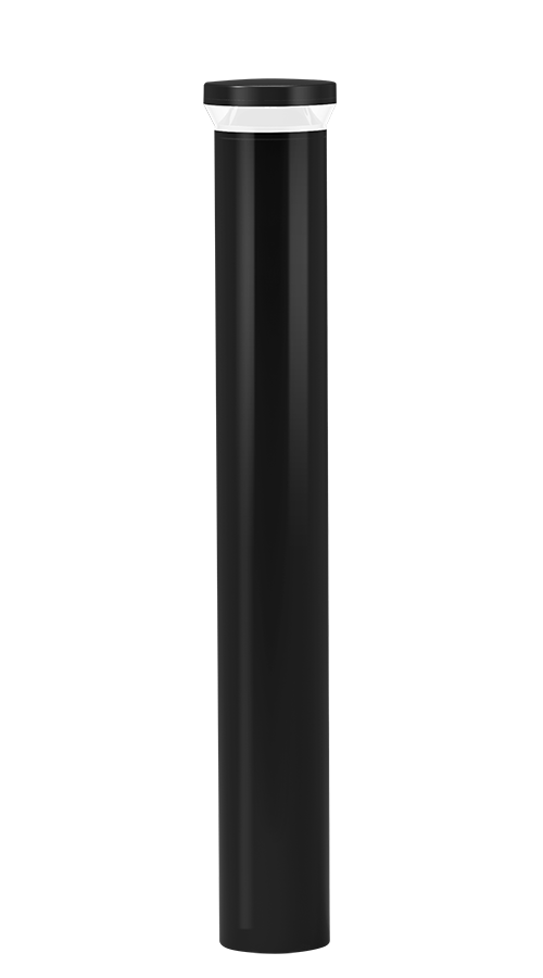 RAB BLEDR18K/D10 Round LED Bollard – 18W – 5000K – 2153 Lumens – 120-277V – 42" Height – 0-10V Dimmable – Black Finish