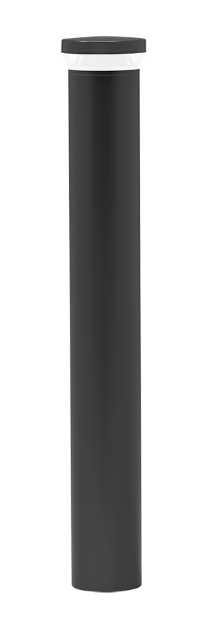 RAB BLEDR24/480/D10 Round LED Bollard – 24W – 5000K – 2724 Lumens – 480V – 42" Height – 0-10V Dimmable – 360° Distribution – Bronze Finish