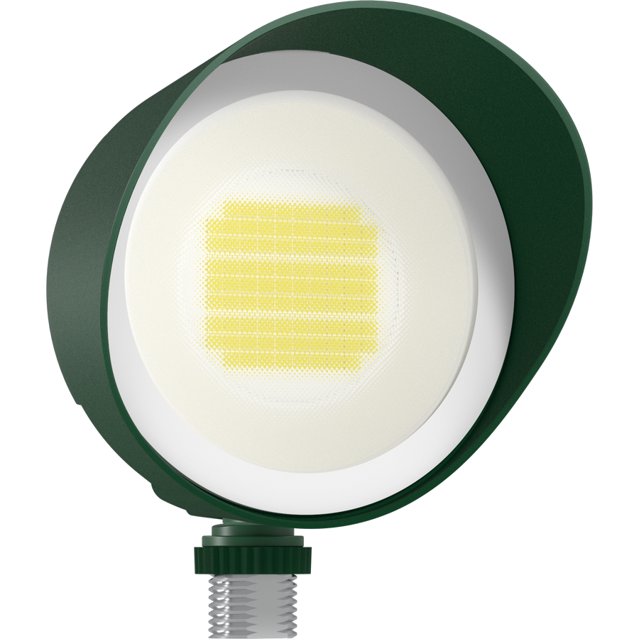 RAB BULLET12VG BULLET LED Flood Light – Selectable 6W/9W/12W – Selectable 3000K/4000K/5000K – 636-1324 Lumens – 120V – Hood and Lens Included – Verde Green Finish