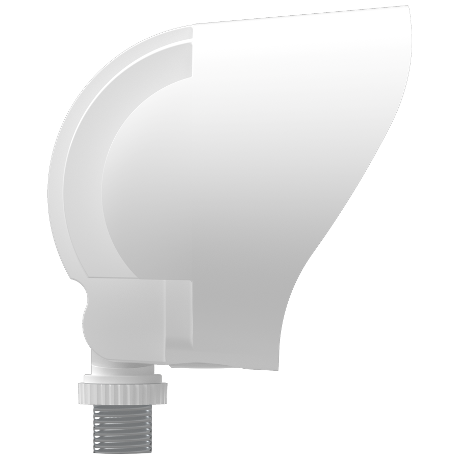 RAB BULLET12W BULLET LED Flood Light – Selectable 6W/9W/12W – Selectable 3000K/4000K/5000K – 636-1324 Lumens – 120V – Hood and Lens Included – White Finish