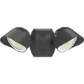 RAB BULLET2X20A BULLET Dual Head Flood Light Kit – Selectable 10W/15W/20W Per Head – Selectable 3000K/4000K/5000K – 2319-4189 Lumens – 120V – CU4 Cover Plate – Hood Included – Bronze Finish