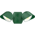 RAB BULLET2X12VG BULLET Dual Head Flood Light Kit – Selectable 6W/9W/12W Per Head – Selectable 3000K/4000K/5000K – 1279-2645 Lumens – 120V – CU4 Cover Plate – Hood Included – Verde Green Finish