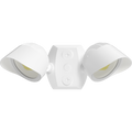 RAB BULLET2X12W BULLET Dual Head Flood Light Kit – Selectable 6W/9W/12W Per Head – Selectable 3000K/4000K/5000K – 1279-2645 Lumens – 120V – CU4 Cover Plate – Hood Included – White Finish