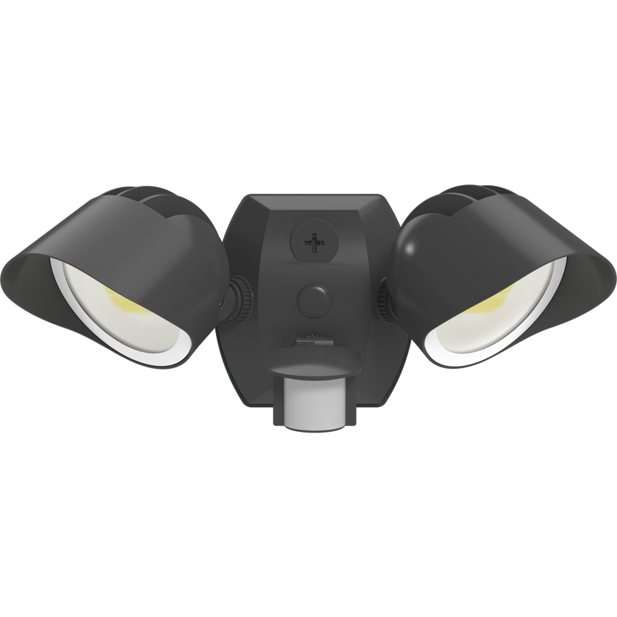 RAB SMSBULLET2X20A SMS Dual Head Flood Light Kit – Selectable 10W/15W/20W Per Head – Selectable 3000K/4000K/5000K – 2319-4189 Lumens – 120V – SMS500 Mount – CU4 Cover Plate – Hood Included – Bronze Finish