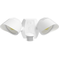 RAB SMSBULLET2X12W BULLET SMS Dual Head Flood Light Kit – Selectable 6W/9W/12W Per Head – Selectable 3000K/4000K/5000K – 1279-2645 Lumens – 120V – SMS500 Mount – CU4 Cover Plate – Hood Included – White Finish
