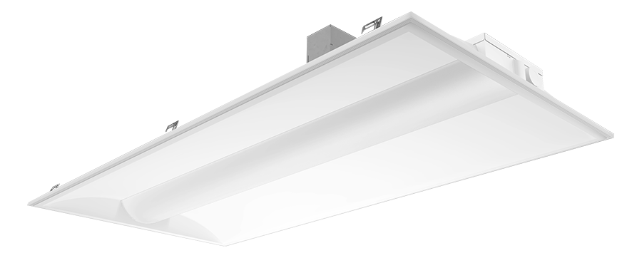 RAB C-SWISH2X4/MVS LED Center Basket Troffer – 2x4 – Selectable 20W/30W/36W – 3500K/4000K/5000K – 2810-4884 Lumens – 120-277V – Microwave Occupancy Sensor – White Finish