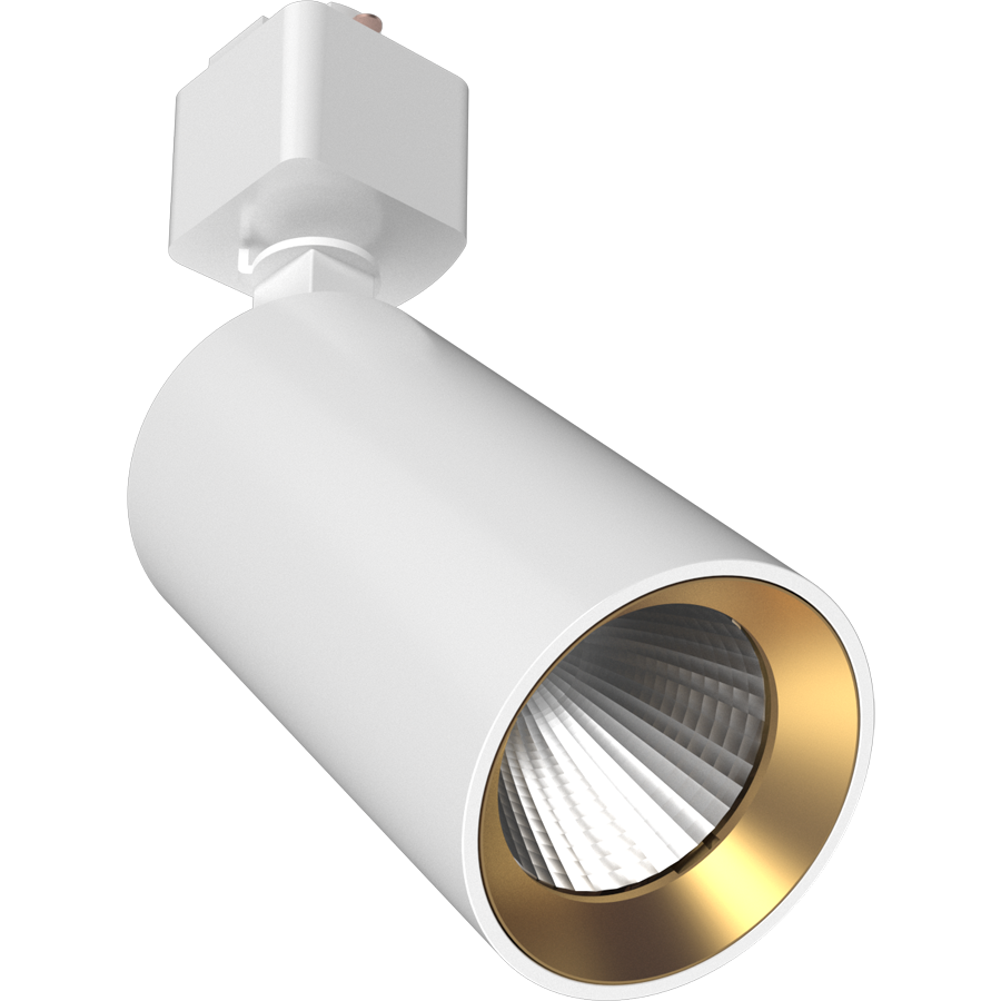 RAB COL6 COLUMN Track Spotlight – Single Head – Selectable 3000K/4000K/5000K – 537-572 Lumens – 120V – 36° Beam Angle – White Finish