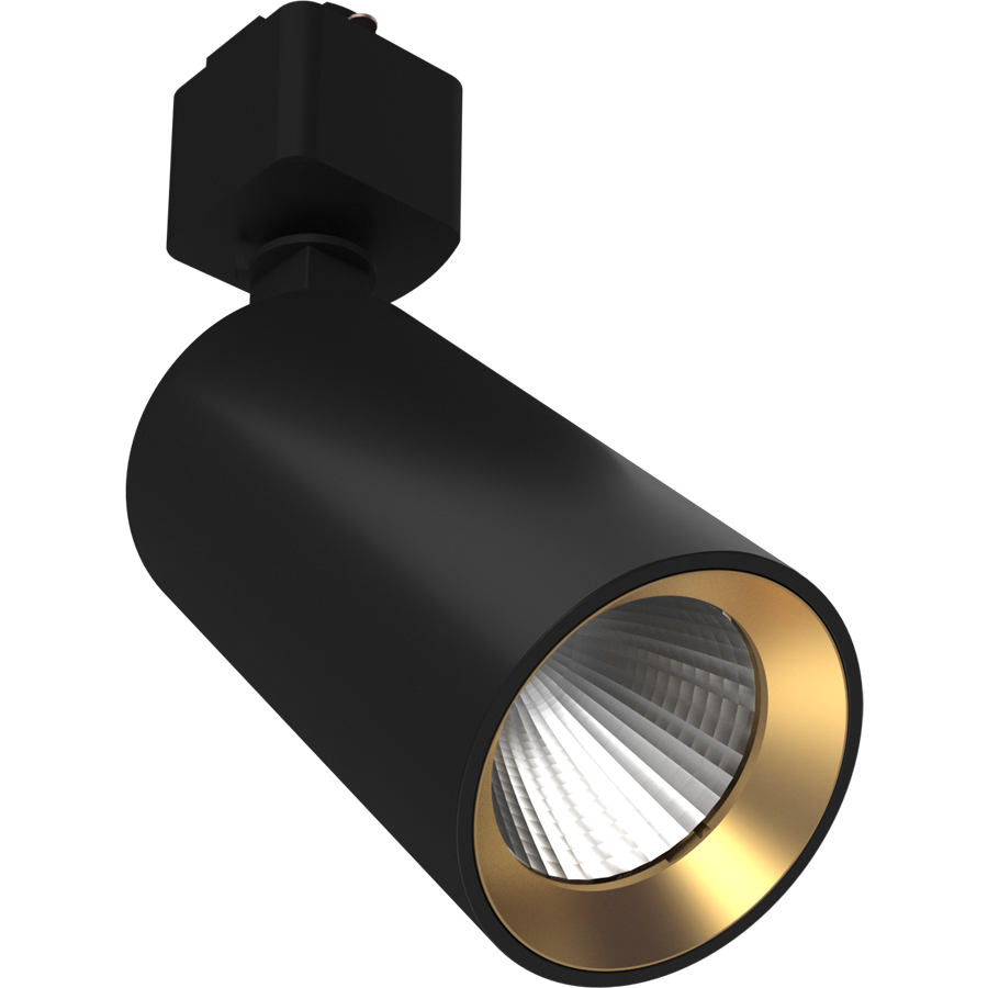 RAB COL6B COLUMN Track Spotlight – Single Head – Selectable 3000K/4000K/5000K – 537-572 Lumens – 120V – 36° Beam Angle – Black Finish