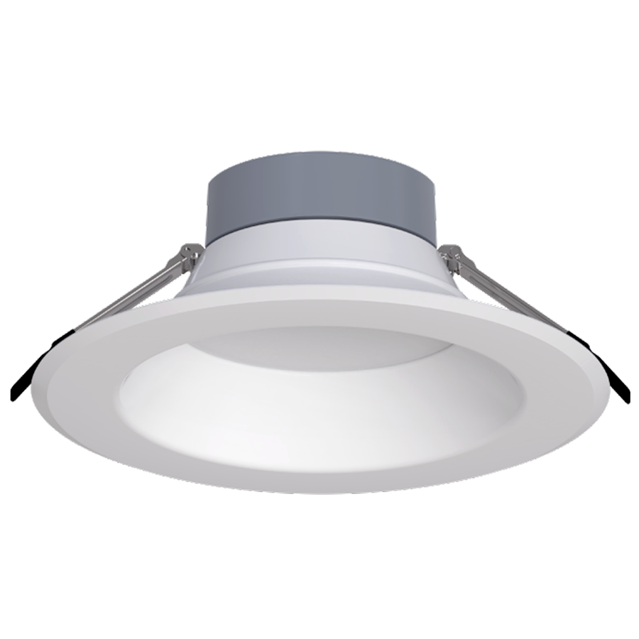RAB CR10 10-Inch Round Recessed Downlight – Selectable 24W/30W/37W – 5-CCT Selectable – CRI90 – TRIAC + 0-10V Dimming – White Finish – 120-277V – 2800-4200 Lumens