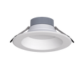 RAB CRLEDFA-8R-22S-9CCT-UNV-WS/E CRLEDFA 8-Inch Round Recessed Downlight – Selectable 11W/16W/22W – 9-CCT Selectable – CRI90 – Emergency Backup – Smooth Trim – 120-277V – 2400-3000 Lumens