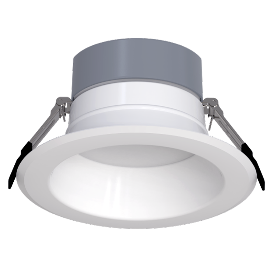 RAB CR6 6-Inch Round Recessed Downlight – Selectable 10W/17W/21W – 5-CCT Selectable – CRI90 – TRIAC + 0-10V Dimming – White Finish – 120-277V – 1000-2300 Lumens