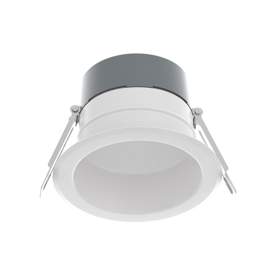 RAB CRLEDFA-4R-12S-9CCT-UNV-WS CRLEDFA 4-Inch Round Recessed Downlight – Selectable 7W/9W/12W – 9-CCT Selectable – CRI90 – 0-10V Dimming – Smooth Trim – White Finish – 120-277V – 600-1000 Lumens
