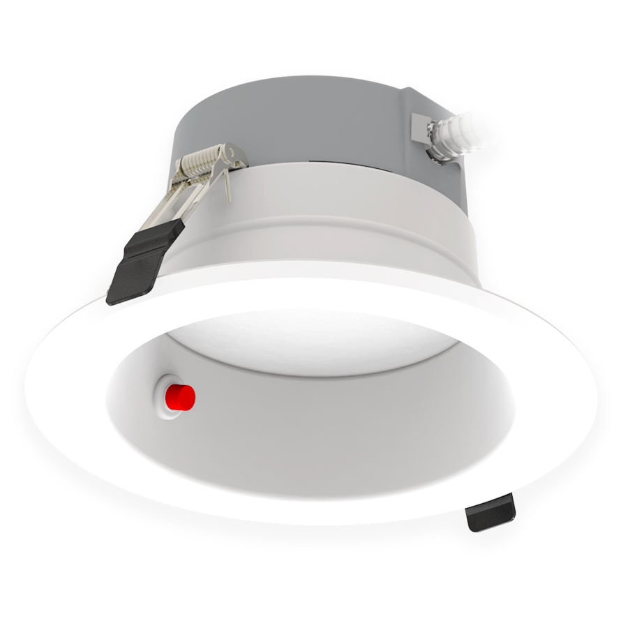 RAB CRLEDFA-6R-16S-9CCT-UNV-WS/E CRLEDFA 6-Inch Round Recessed Downlight – Selectable 9W/12W/16W – 9-CCT Selectable – CRI90 – Emergency Backup – Smooth Trim – 120-277V