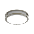 RAB CRVFAD-12R-16-9CCT-120-BN CURV Decorative Flush Mount Ceiling Light – 12" Round – 16W – 5CCT Selectable – 1120 Lumens – 120V – TRIAC Dimmable – Brushed Nickel